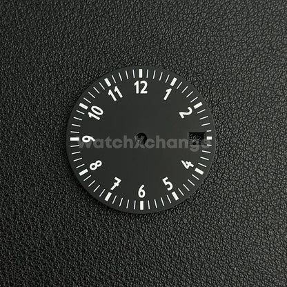 28.5mm Black & White Watch Dial for NH35/NH36/4R Movements