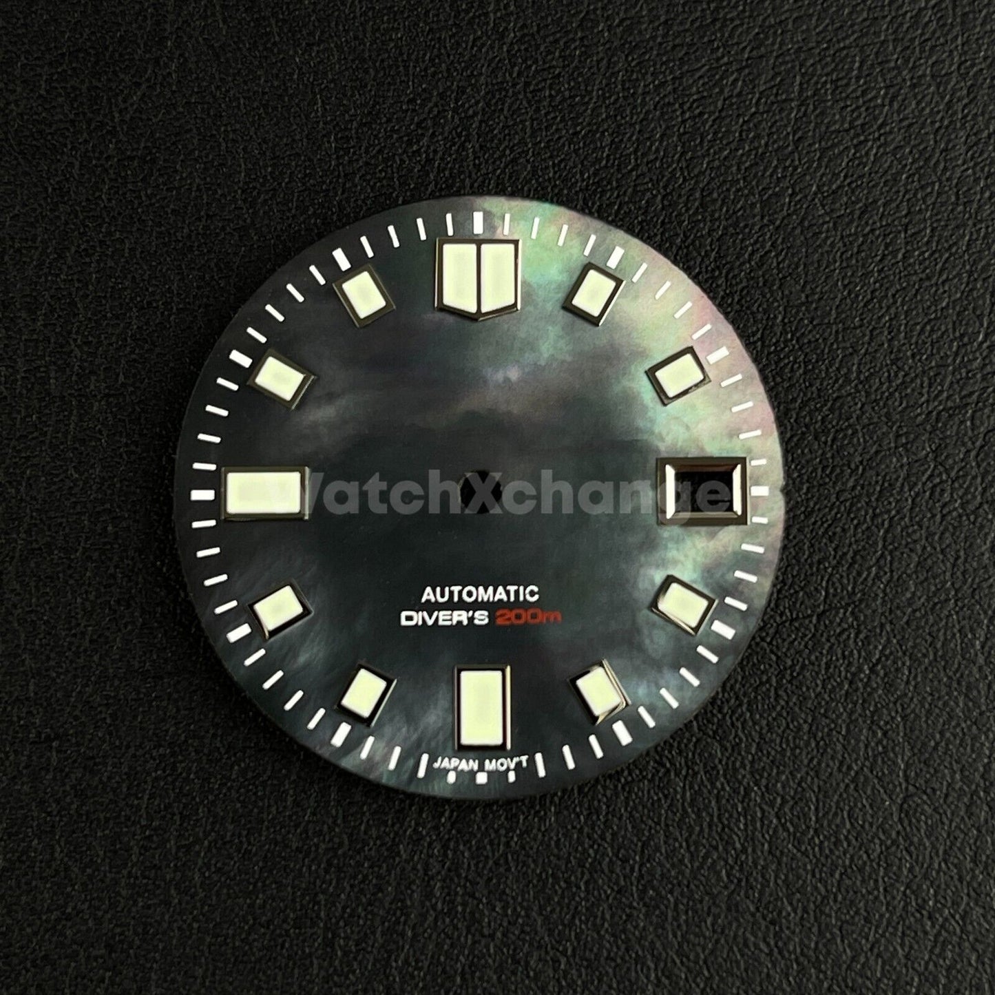 29mm Black Pearl Watch Dial Green Luminous for SEIKO NH35 NH36 Watch Movement