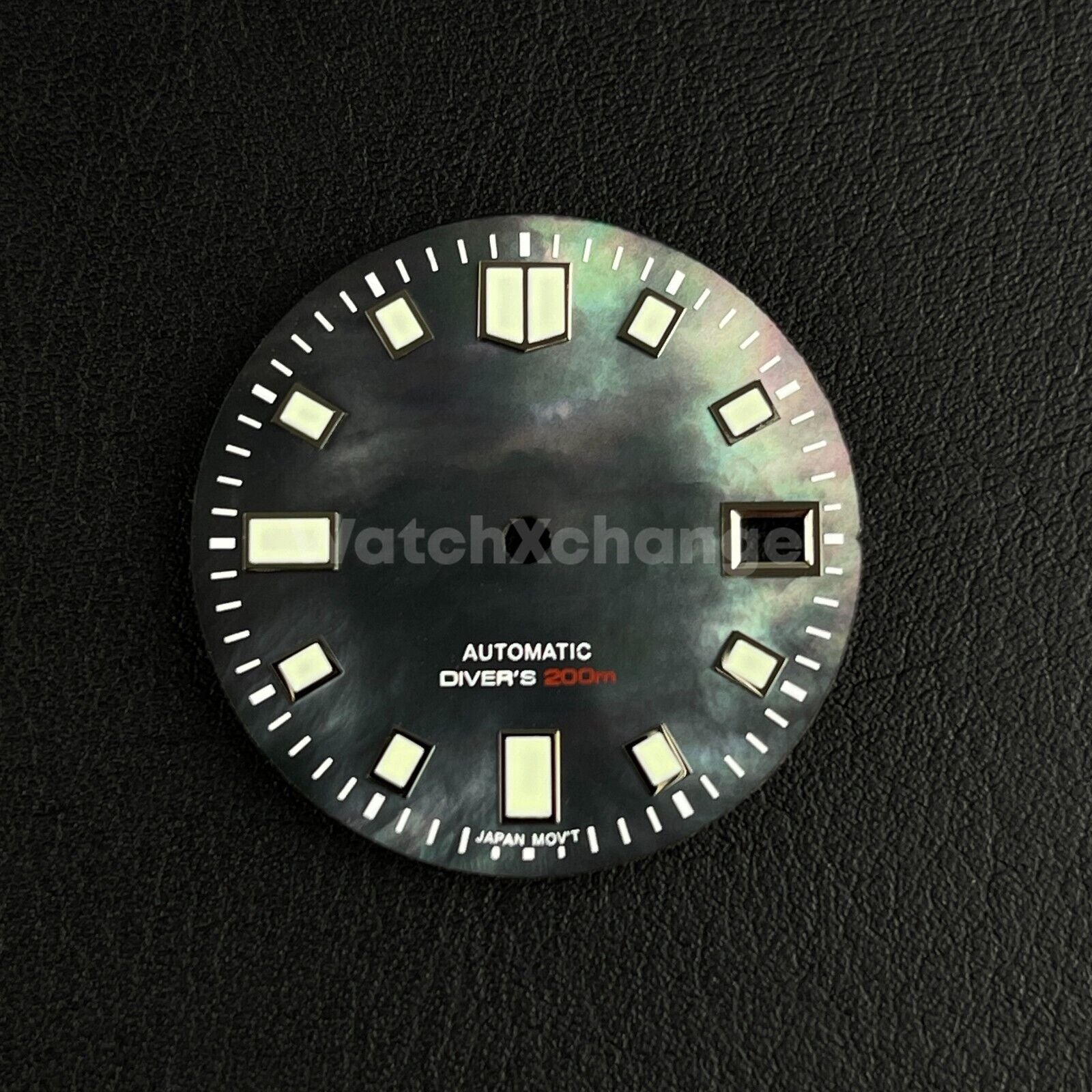 29mm Black Pearl Watch Dial Green Luminous for SEIKO NH35 NH36 Watch Movement