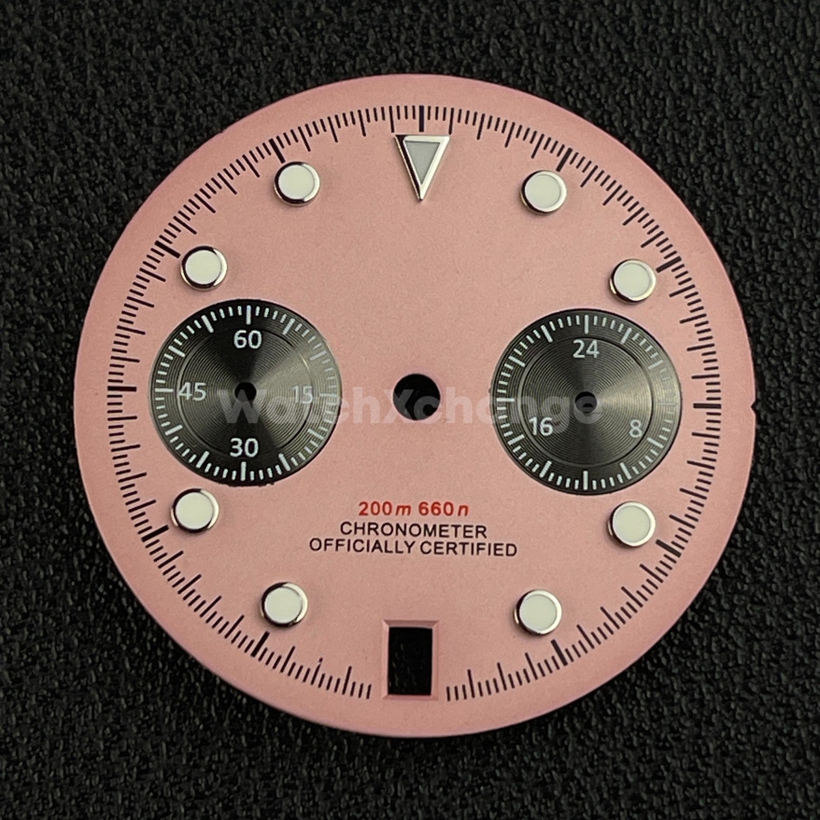 Pink 30mm Watch Dial Face Accessory for VK64 Quartz Movement