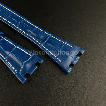 Blue High Quality Genuine Leather Watch band Strap 28mm for AP ROYAL OAK