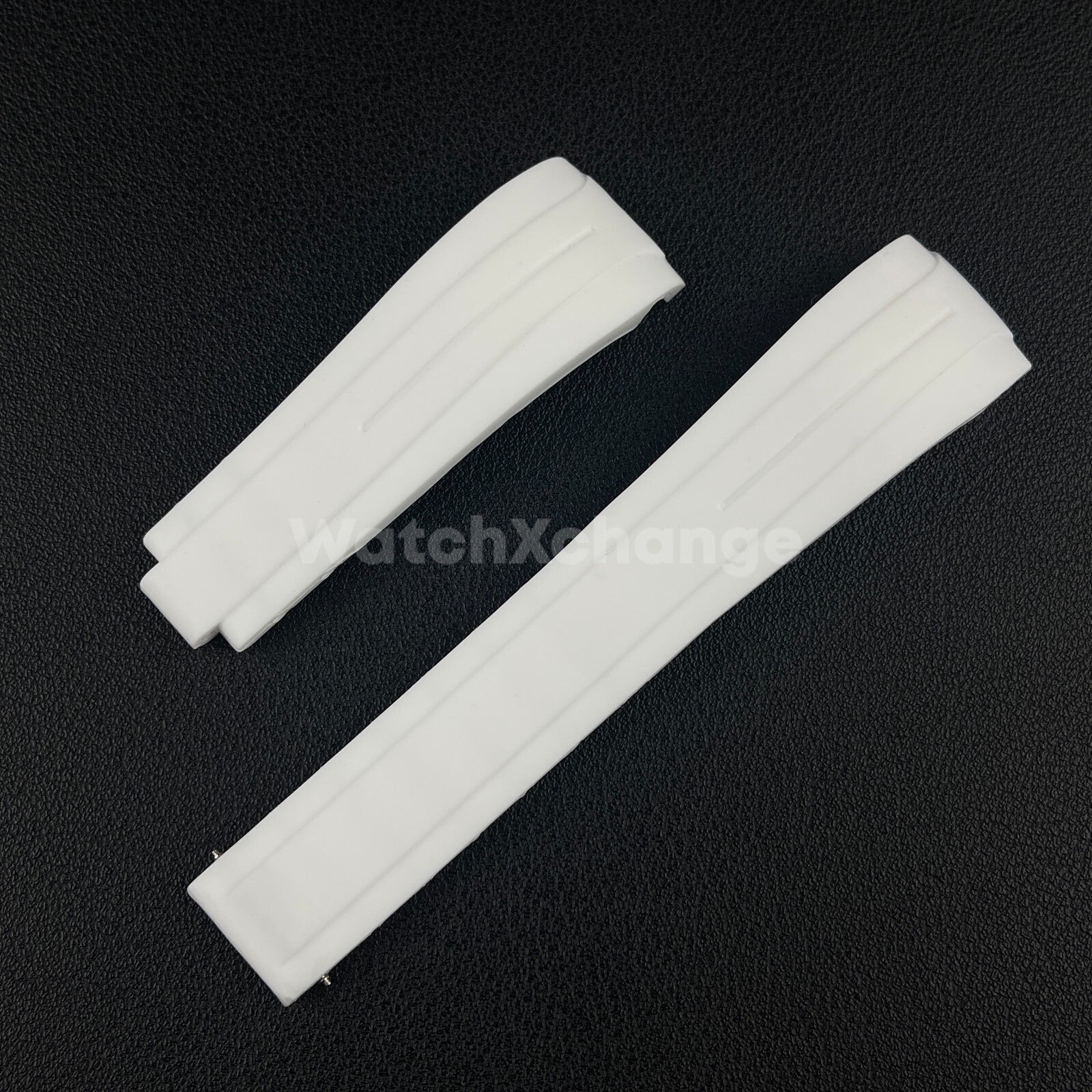 White 20mm Replacement Submariner GMT Silicone Rubber Watch Strap Band For Rolex