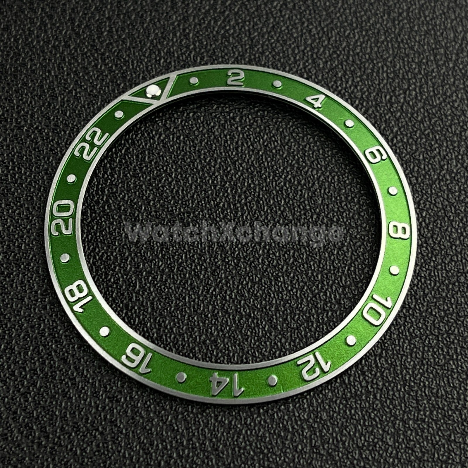Green & Silver 38mm Sloping Bezel Insert For Watch GMT Seiko Rolex SKX007 SRPD