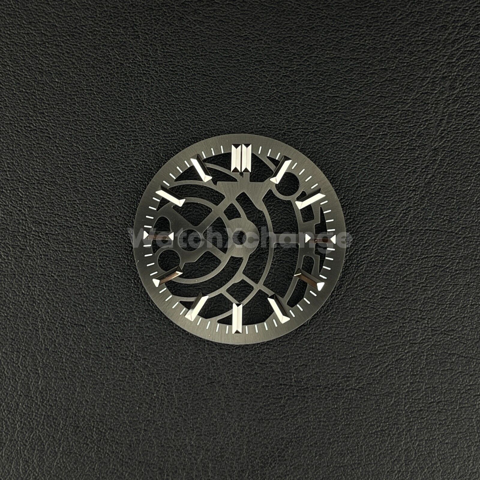 Grey 29mm Skeleton Dial Face Fit For NH35 NH36 NH70 NH72 Movement Watch Part