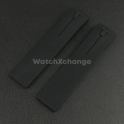 For T-TOUCH Watch TISSOT 20mm / 21mm Rubber Z353 Strap Band Clasp Buckle Black