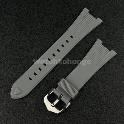 Grey 25*12mm Silicone Rubber Watch Strap For Patek Phillip Nautilus 5711 5712