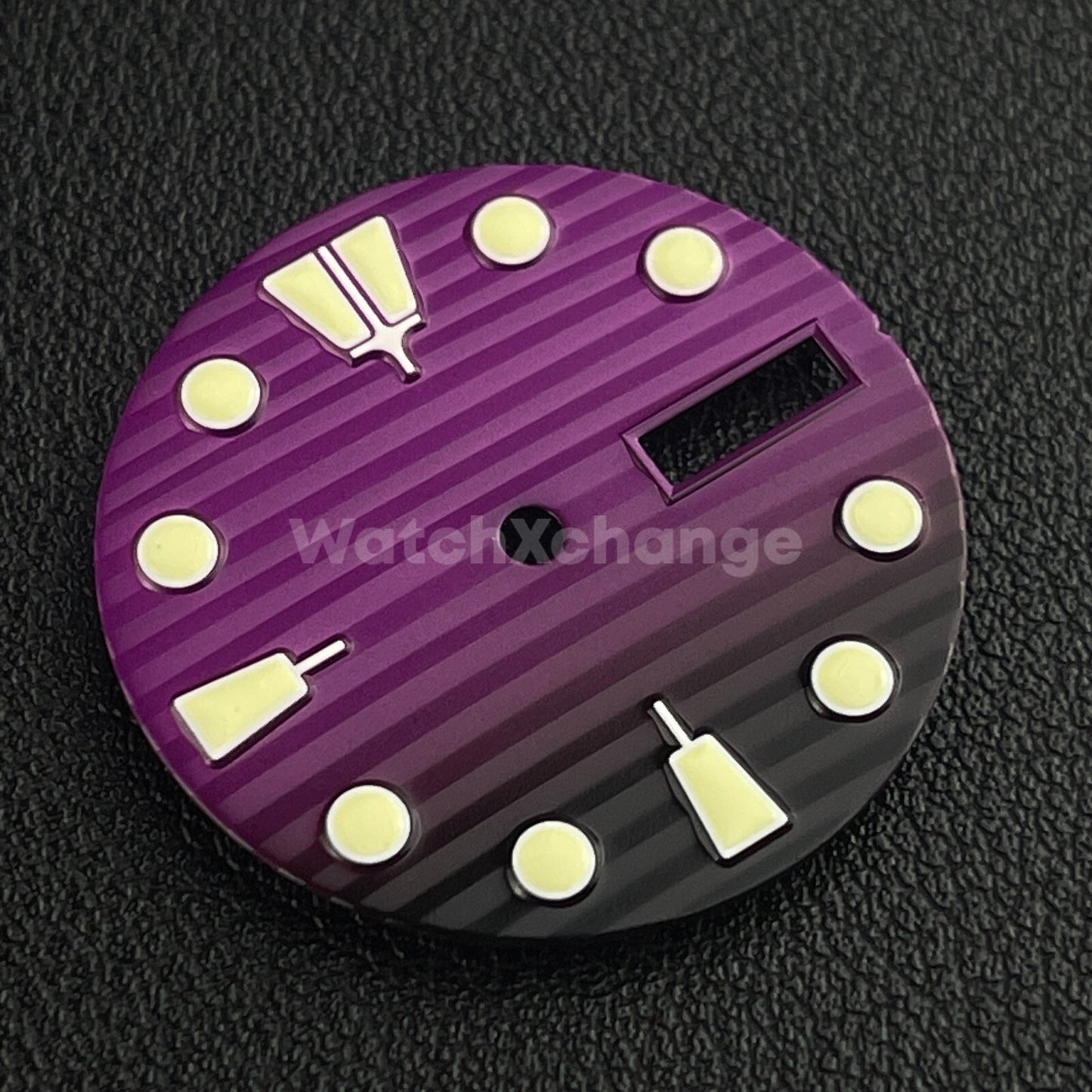 28.5mm Purple & Black Watch Dial Face for SEIKO NH36 Movement