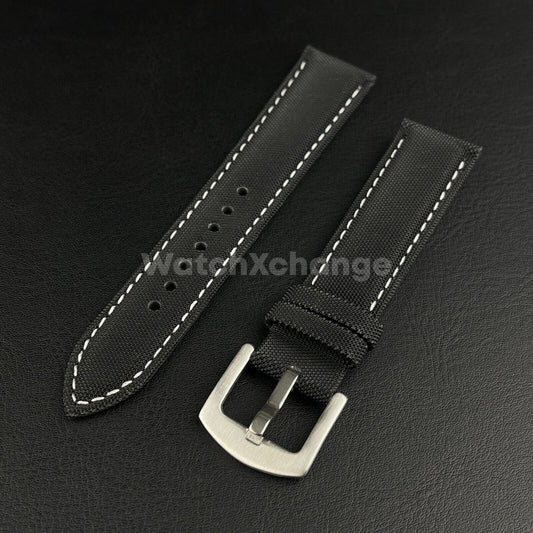 Black Nylon Strap fit Tag Heuer Monaco Carrera Formula 1 Watch 20mm - 24mm