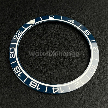 Blue Ceramic Bezel Insert 38mm GMT For Rolex Seiko SKX007 SKX009 SRPD Sloped