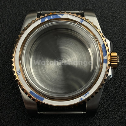 40mm Silver Rose Gold Stainless Steel Divers Watch Case GMT Submariner NH35 NH36