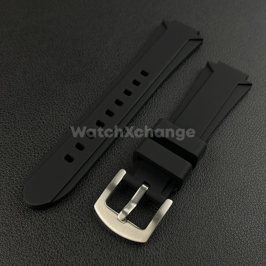 Black Rubber Watch Band Strap For Timex Tide Compass T2N721 T2N720 TW2V22200