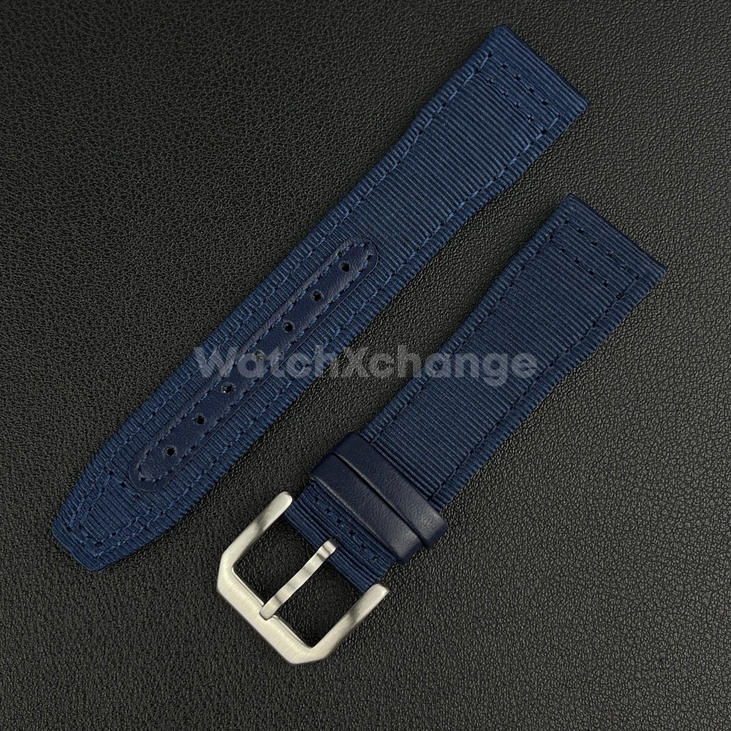Blue Nylon Canvas Watch Strap for 20mm 21mm 22mm IWC Pilot Waterproof Sport Band