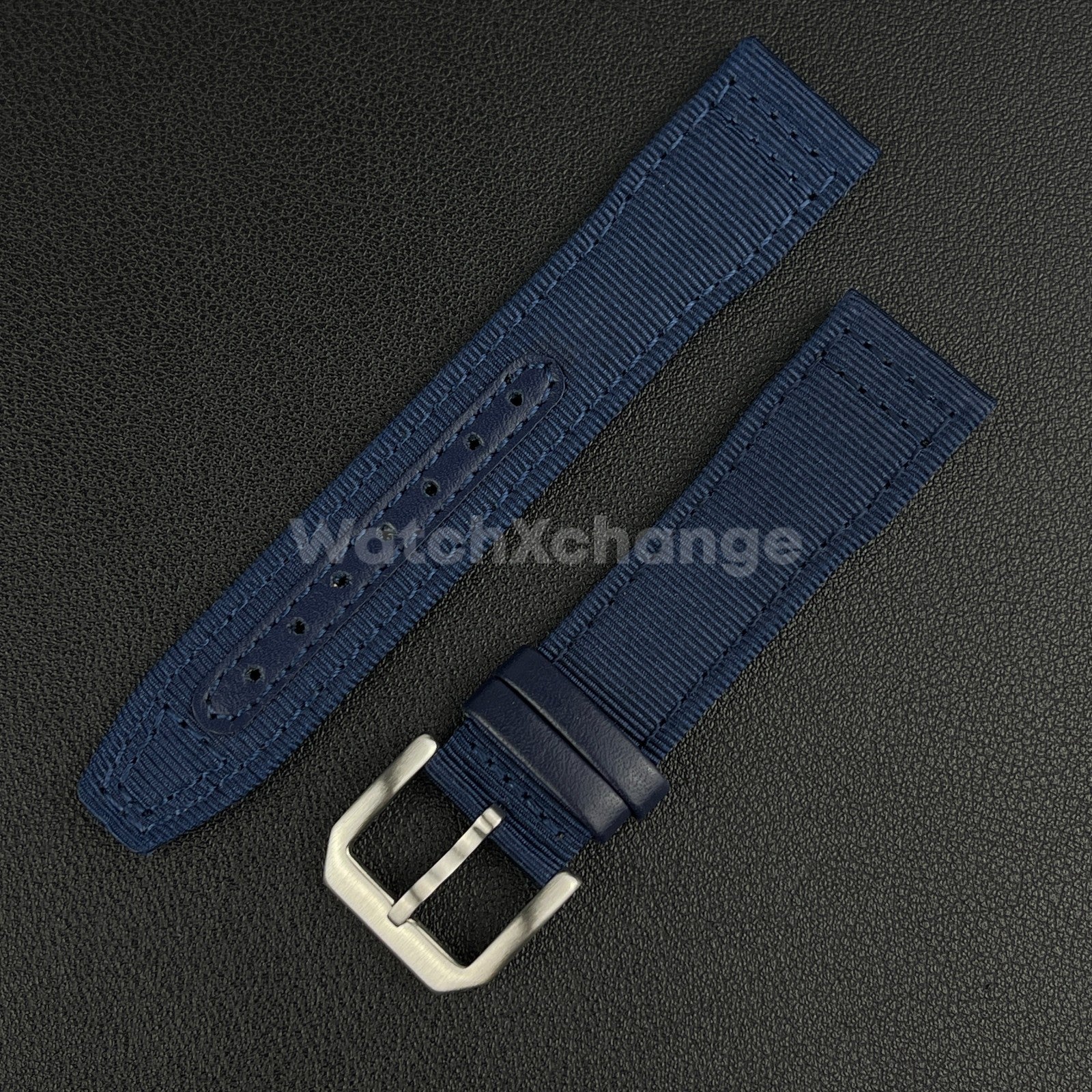 Blue Nylon Canvas Watch Strap for 20mm 21mm 22mm IWC Pilot Waterproof Sport Band