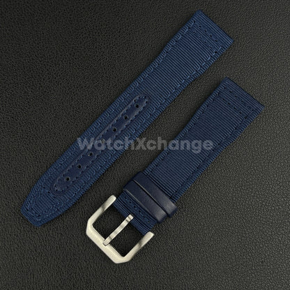 Blue Nylon Canvas Watch Strap for 20mm 21mm 22mm IWC Pilot Waterproof Sport Band