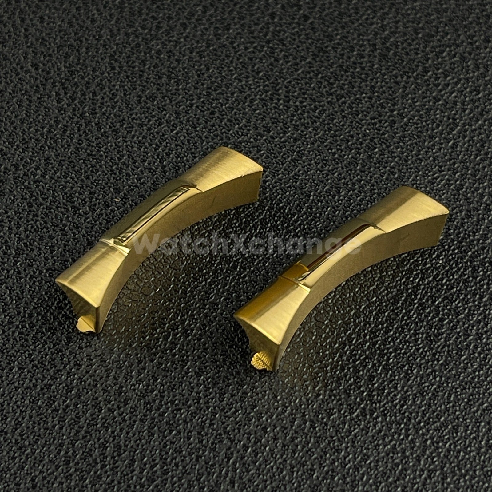 Gold 22mm Curved End Links Watch Band Strap Bracelet Link For Rolex 126600
