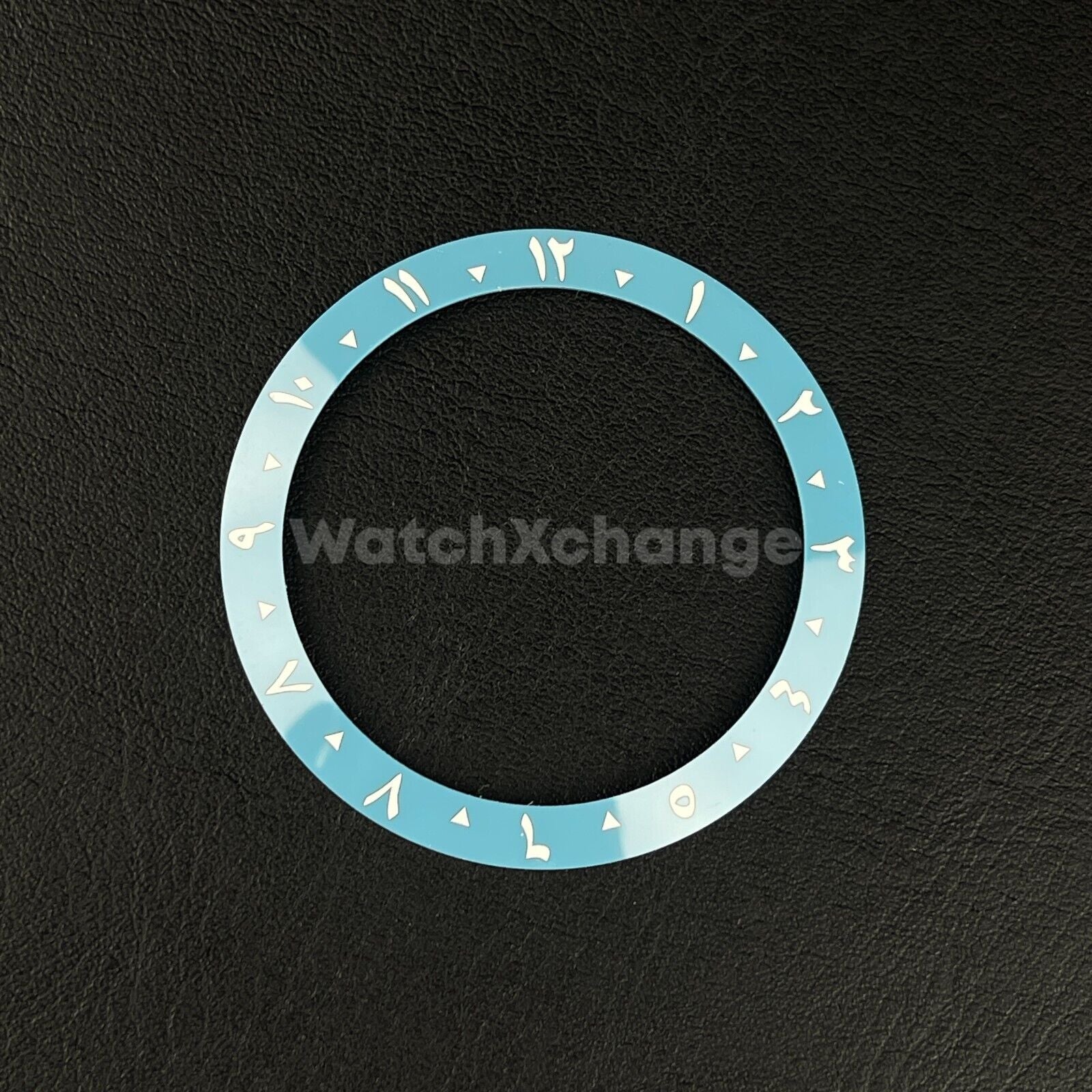 38mm Ceramic Arabic Bezel insert Sky Blue White For Rolex Seiko SKX SRPD