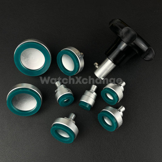 Rubber Watch Case Opener Suction Dies Tool Repair for Screw Back Cases With 8Pc