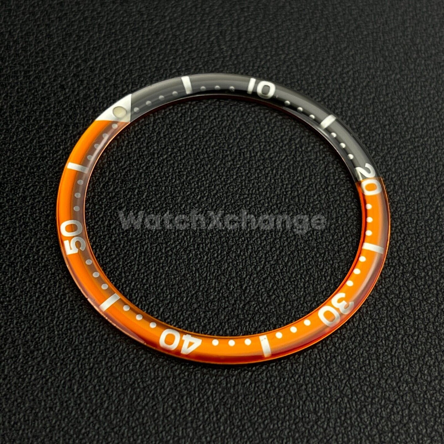 Grey & Orange 38mm Flat Resin Bezel Insert For Divers Watch Seiko Mod SKX SRPD