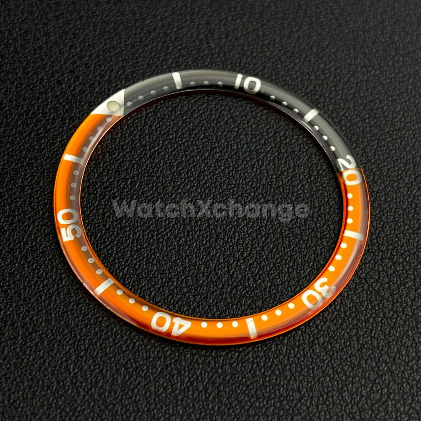 Grey & Orange 38mm Flat Resin Bezel Insert For Divers Watch Seiko Mod SKX SRPD