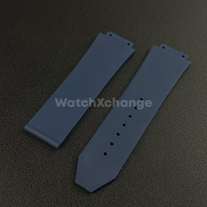 Blue Rubber Silicone Watch Strap Waterproof Band 26*19mm Fit HUBLOT BIG BANG