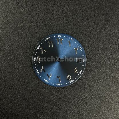 28.5mm Midnight Blue Silver Arabic Watch Dial NH35 NH36 Movement Professional