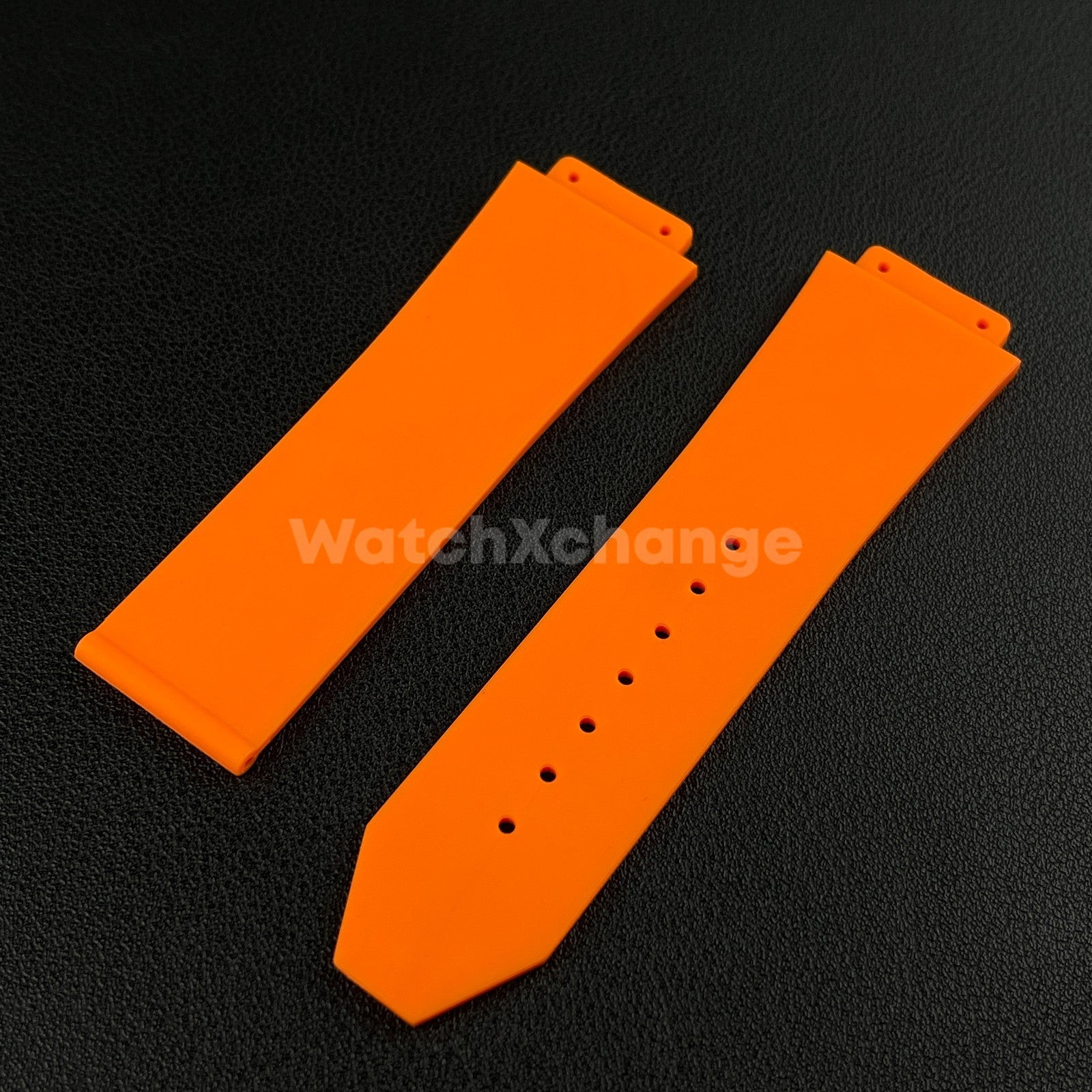 Orange Rubber Silicone Watch Strap Waterproof Band 26*19mm Fit HUBLOT BIG BANG
