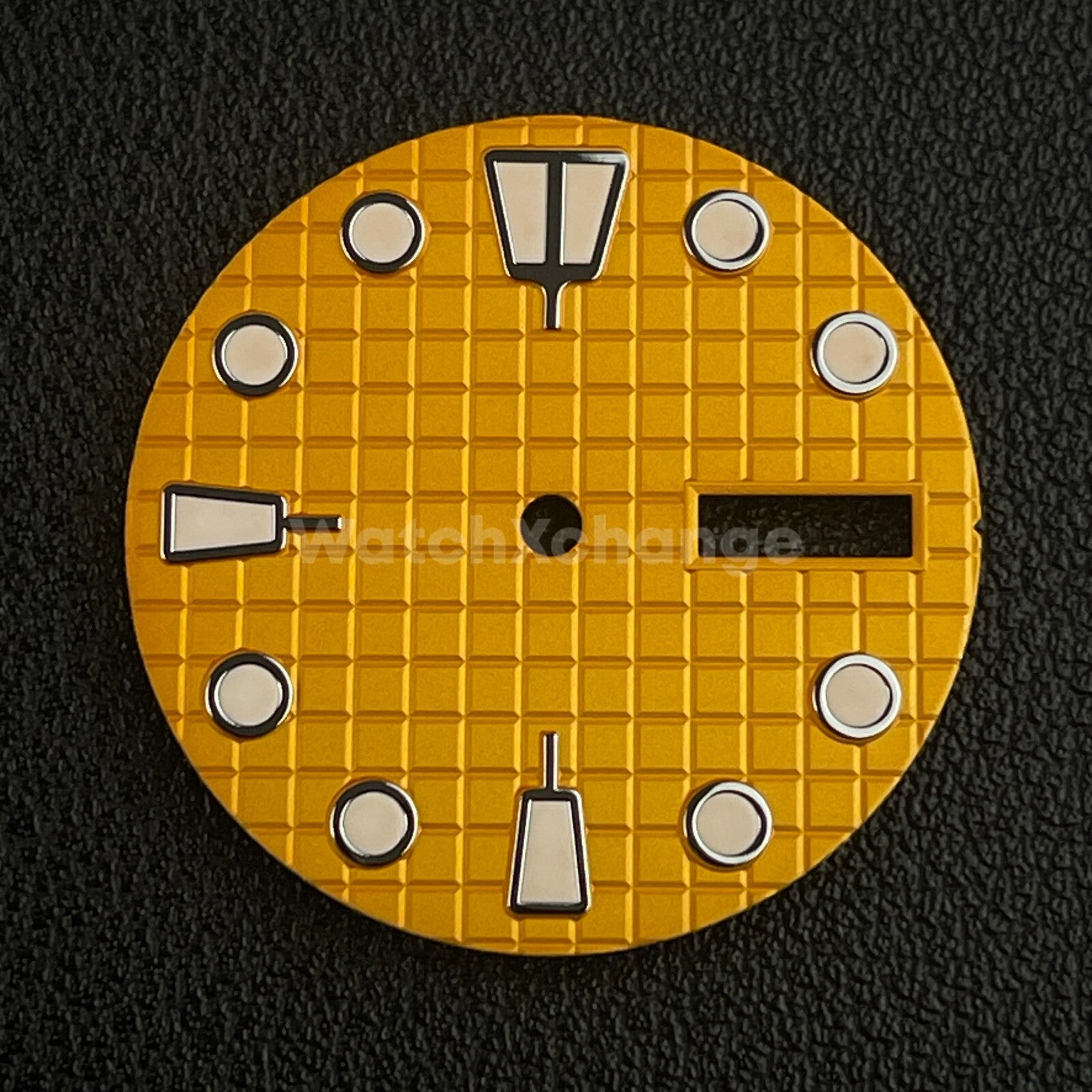 28.5mm Yellow Grid Squares Watch Dial Face for SEIKO NH36 Movement