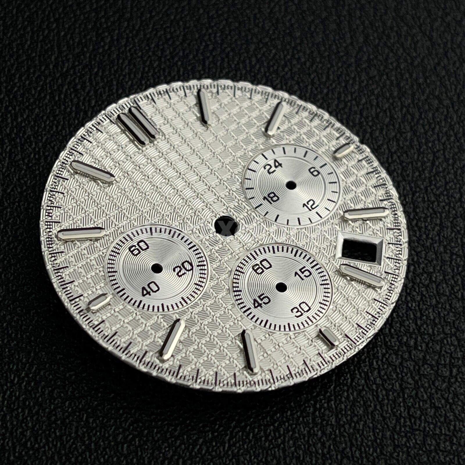 Silver 31.8mm Modified Watch Dial Accessory for VK63 Quartz Movement