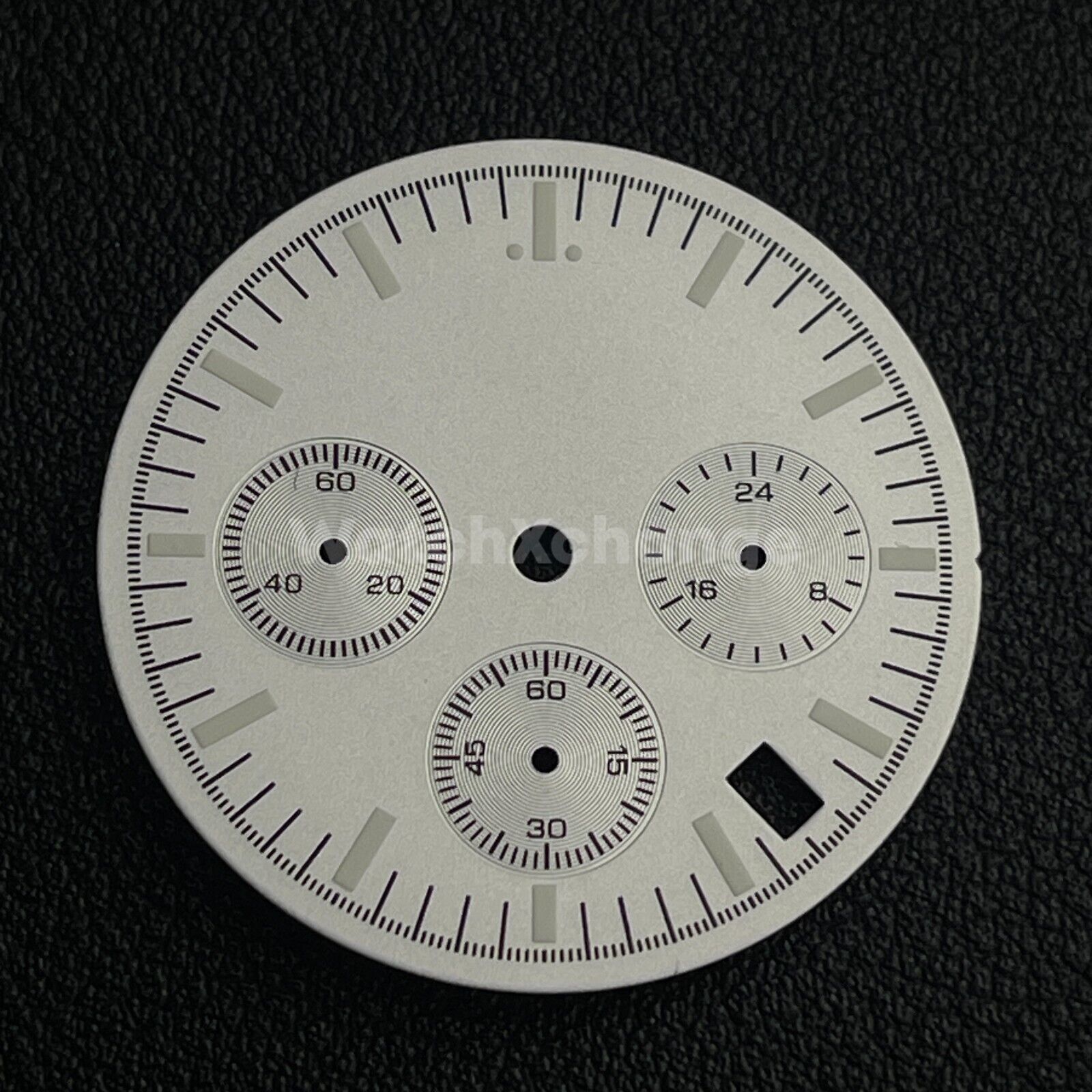 Silver 31.5mm Modified Watch Dial Accessory for VK63 Quartz Movement