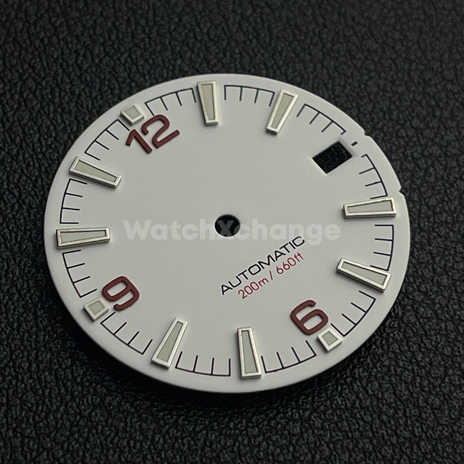 28.5mm White & Red Watch Dial Face for NH34 NH35 Movements