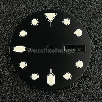 28.5mm Black & White Watch Dial Face for SEIKO NH36 Movement