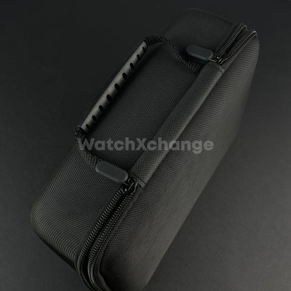 Eight 8 Watch Storage Zip Carry Case Solid EVA Travel Protection Black Inside