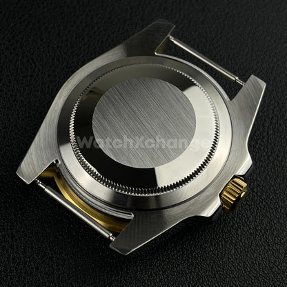 40mm Silver Gold Stainless Steel Divers Watch Case GMT Submariner For NH35 NH36