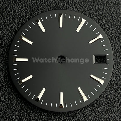 28.5mm Black & Silver Watch Dial for SEIKO NH35 NH36 Movement