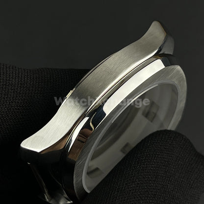 40mm Silver Stainless Steel Watch Case For Japanese NH35 NH36 NH38