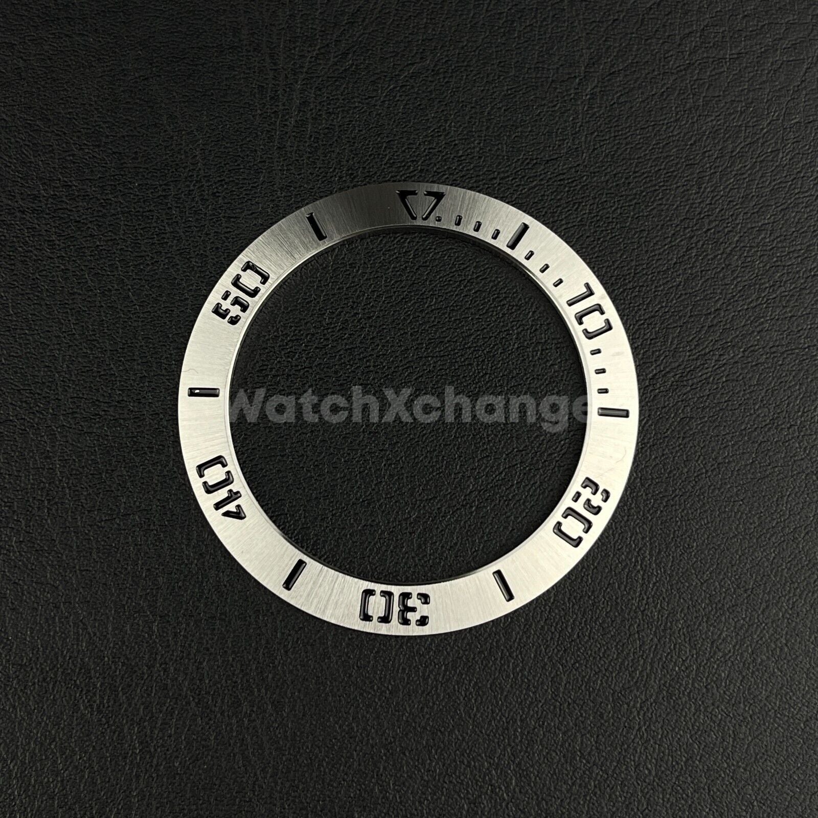 41mm Silver & Black Stainless Bezel Insert Fits Seiko King Prospex Samurai SRPF