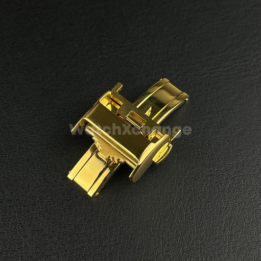 Gold Longines Steel Deployment Clasp Buckle 18mm