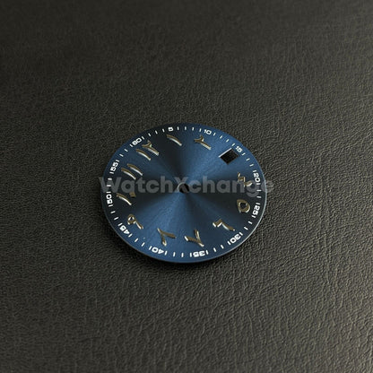 28.5mm Midnight Blue Silver Arabic Watch Dial NH35 NH36 Movement Professional