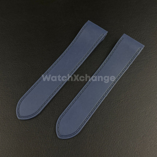 Blue Silicone Rubber Diver Strap Band for Cartier Santos 100 XL Large 23mm 25mm