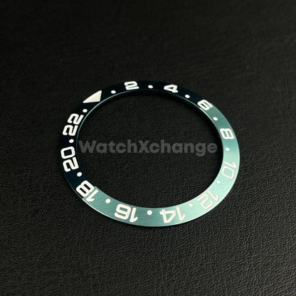 38mm Aluminium Bezel insert Dark Teal Green & White For Rolex Seiko SKX SRPD