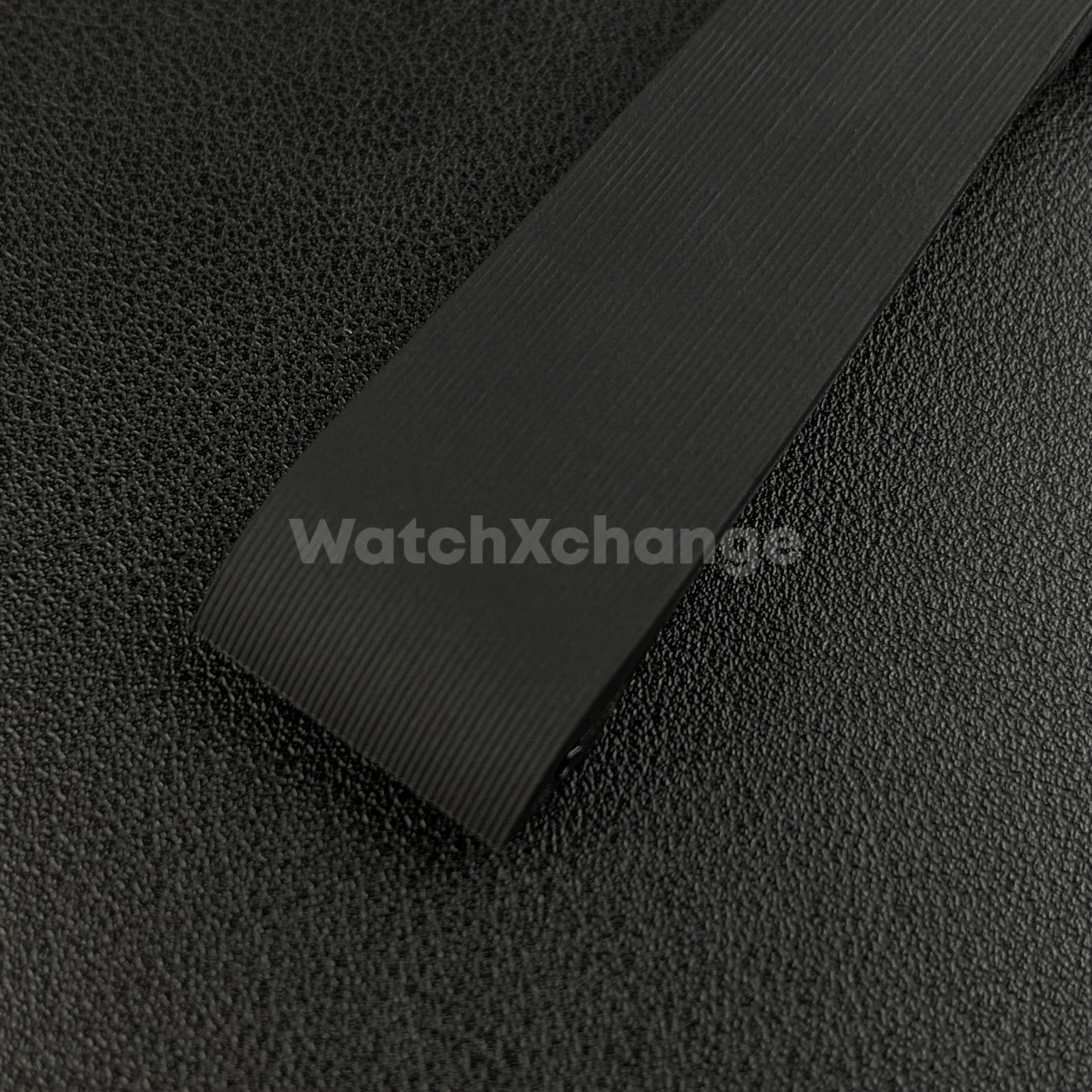 25mm Black Rubber Silicone Strap Band fit Cartier Santos Watches Clasp Buckle