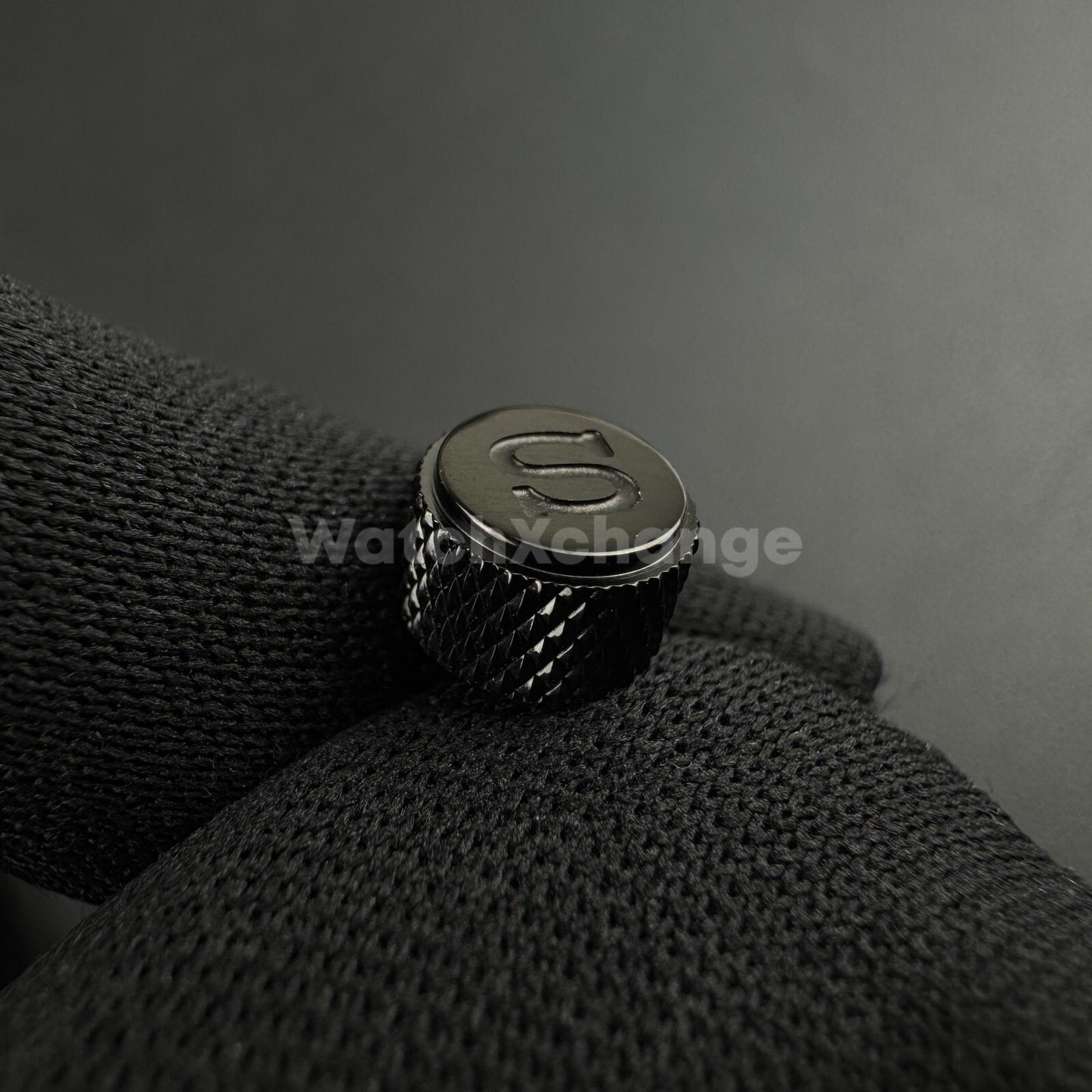 Black Screw-in Engraved "S" Crown for Seiko SKX007 SKX009 NH35 NH36 SRPD