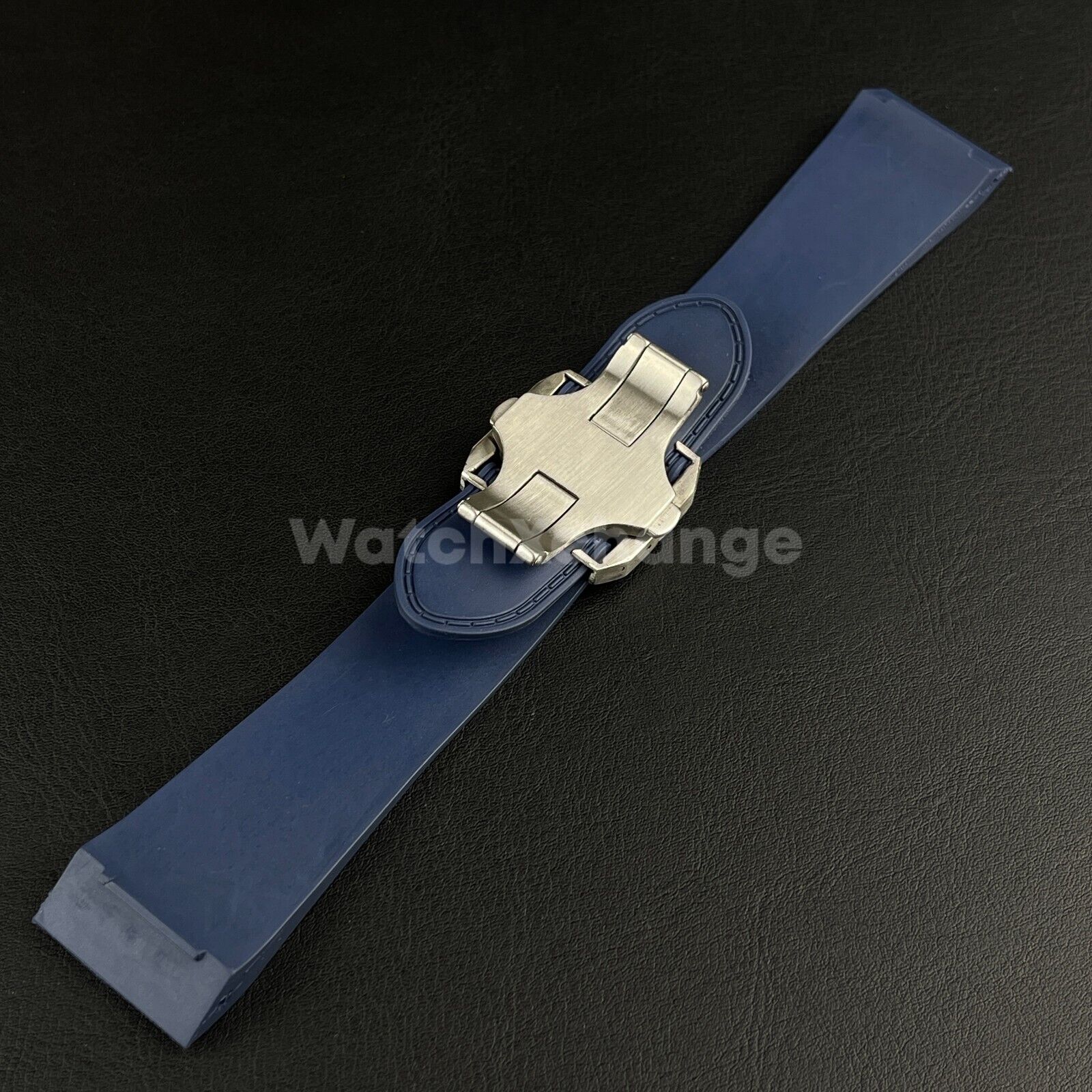 Blue Silicone Rubber Diver Strap Band for Cartier Santos 100 XL Large 23mm 25mm