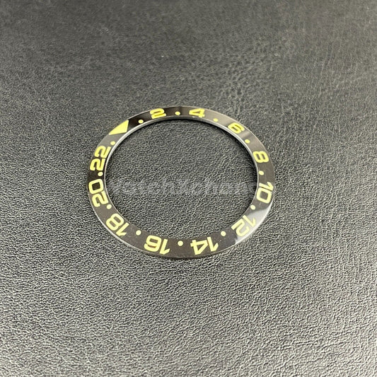 Ceramic Bezel insert 38mm Black Gold Rolex GMT Seiko SKX SRPD Mod