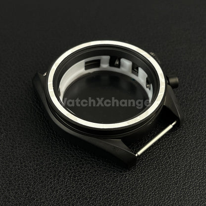DEFECTIVE 40mm Black Stainless Steel Watch Case for VK63 Quartz Movement