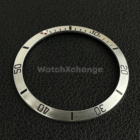 34mm Silver Aluminium SUB Bezel Insert For Seiko Rolex Tudor Divers Watch
