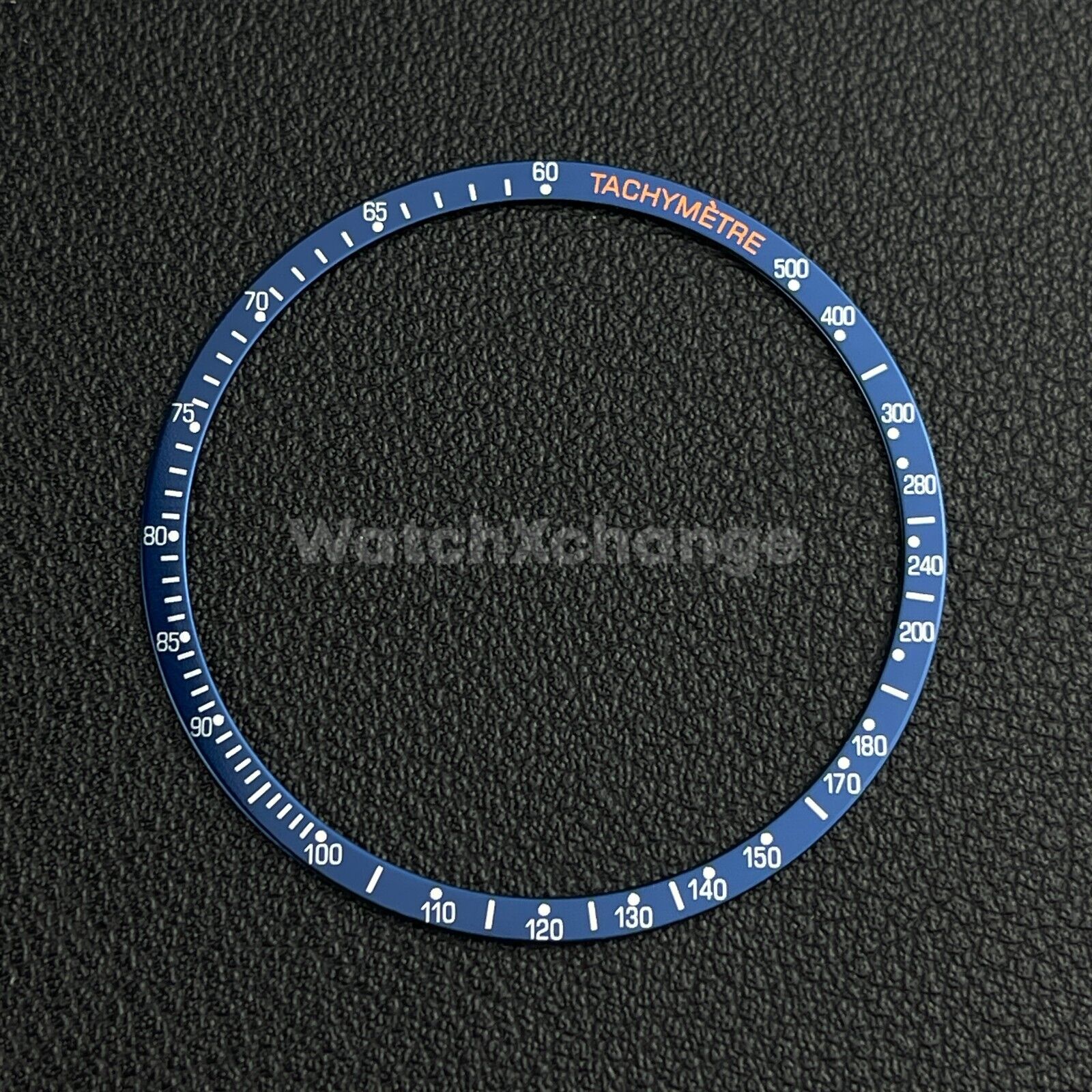 Blue & Silver Flat Aluminium Watch Bezel Insert 38.5mm for VK63 Quartz Watches