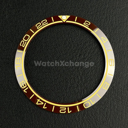 Maroon Ceramic Bezel Insert 38mm GMT For Rolex Seiko SKX007 SKX009 SRPD Sloped