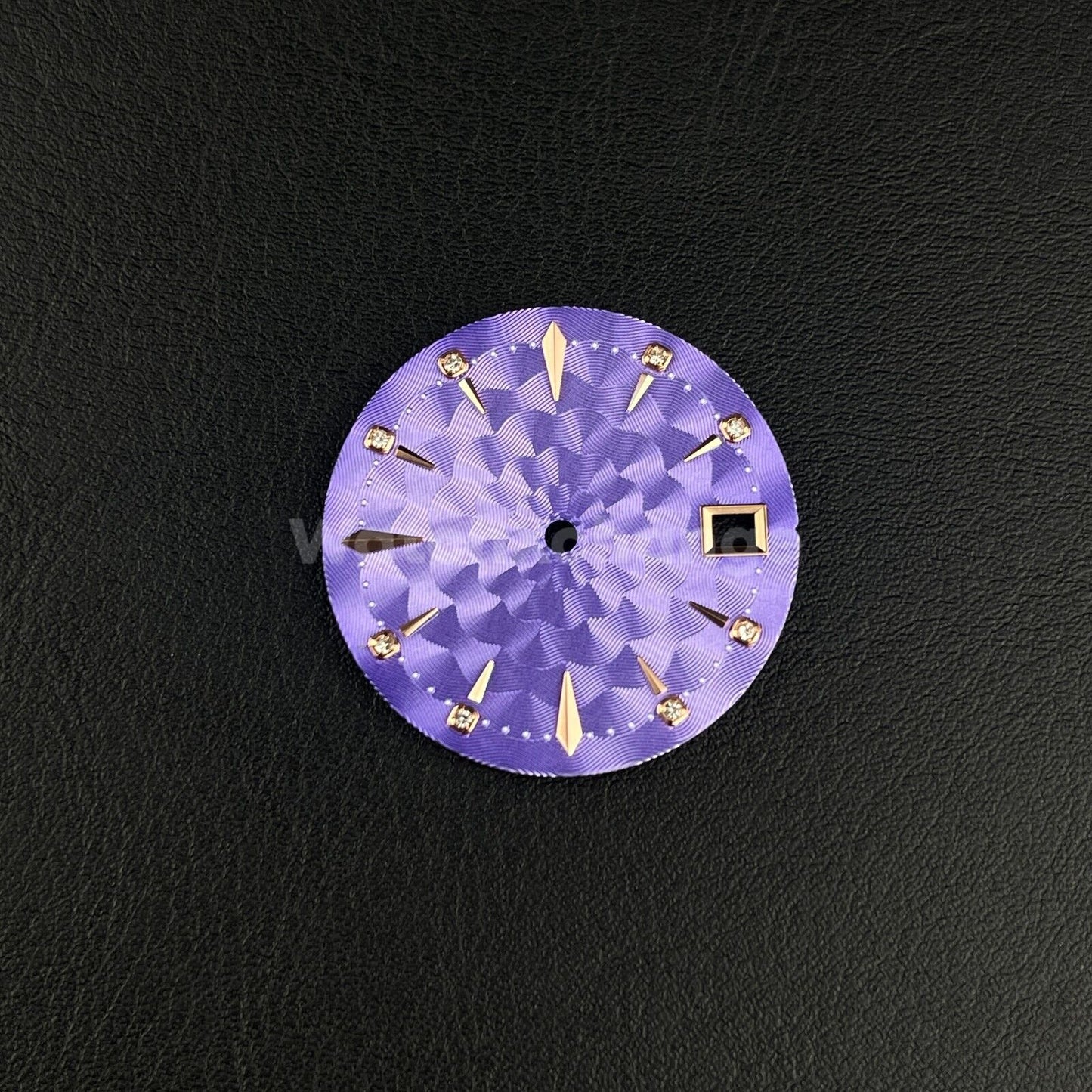 29mm Purple Watch Dial Face Radial Pattern Diamond Scale for NH35/36 Movements
