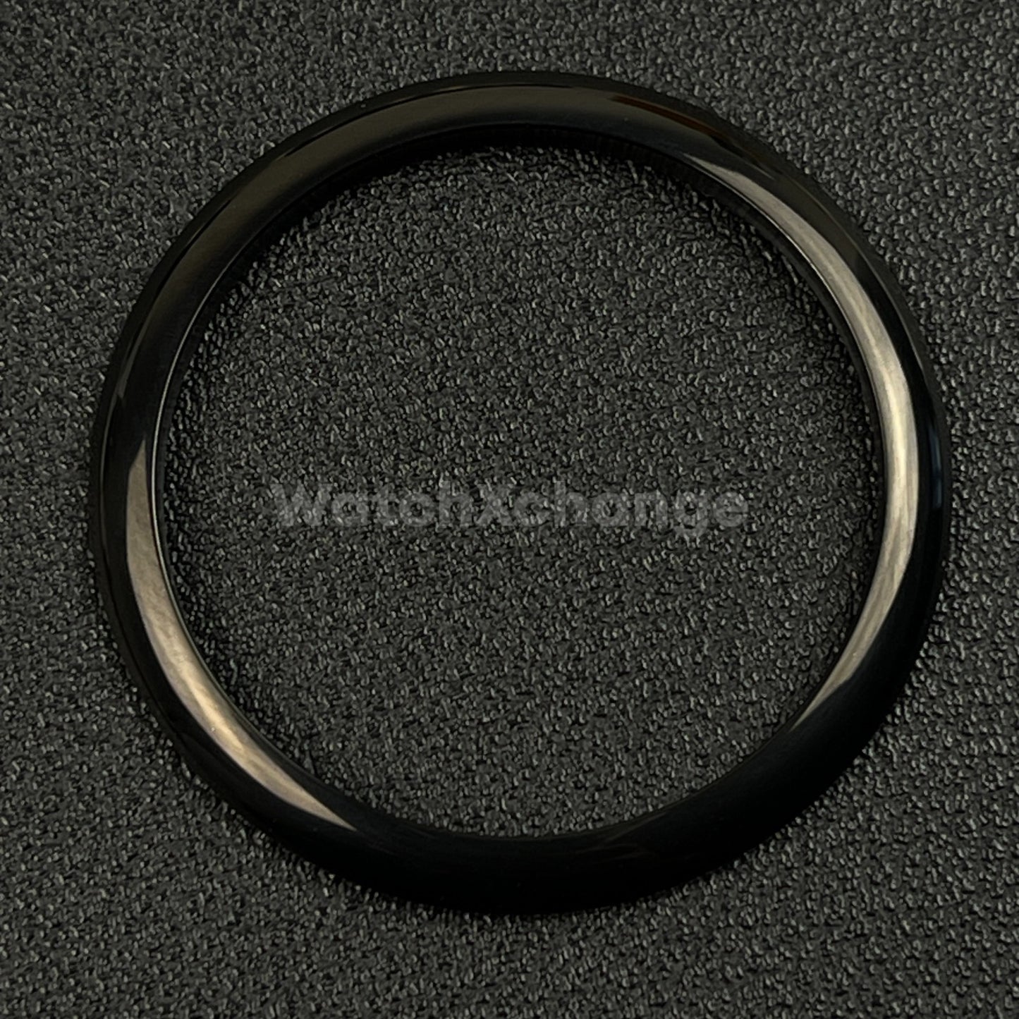 Black Curved Polished Stainless Steel Watch Bezel Insert Ring 36mm 39mm